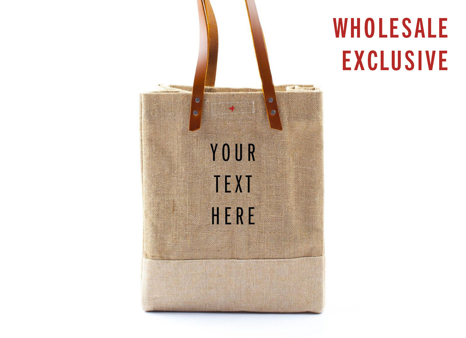 Customized Wine Tote in Natural - Wholesale