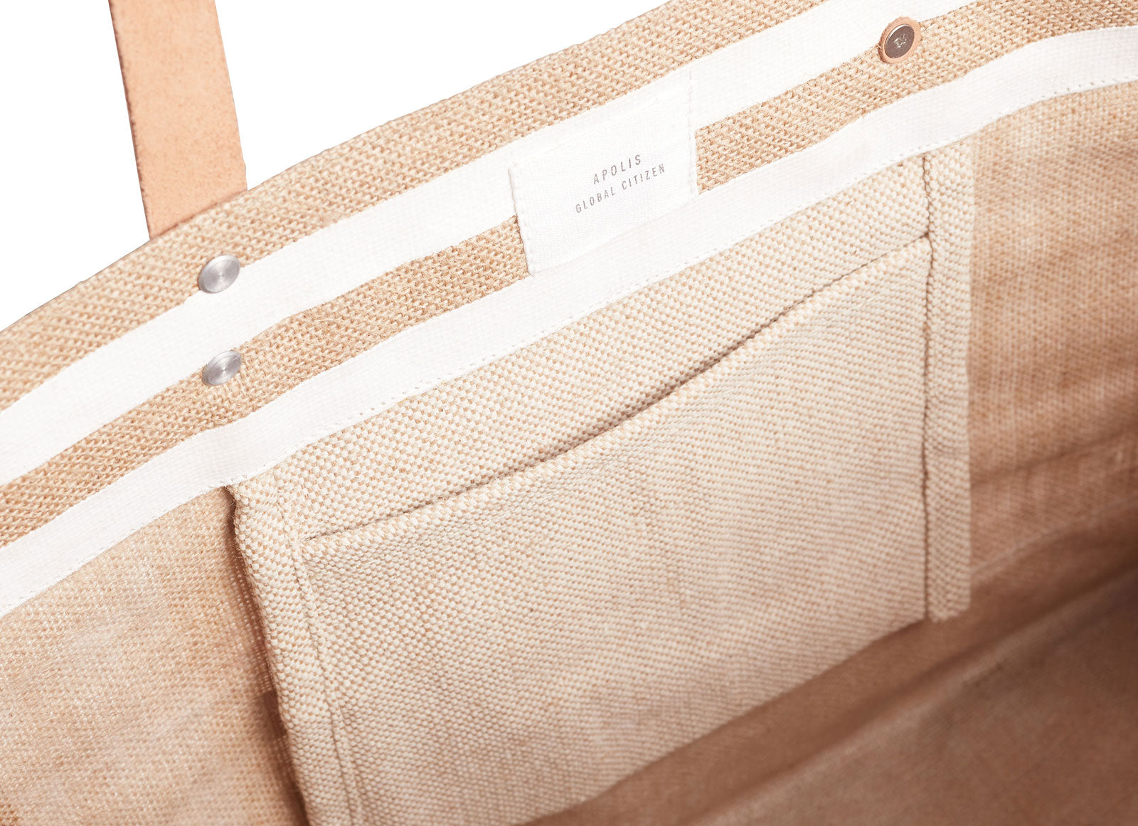 Shoulder Market Bag in White Stripes - Wholesale