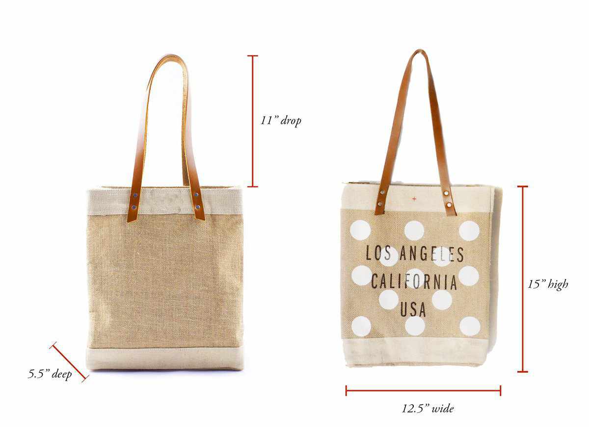 Customize Your Polka-Dot Tote in White