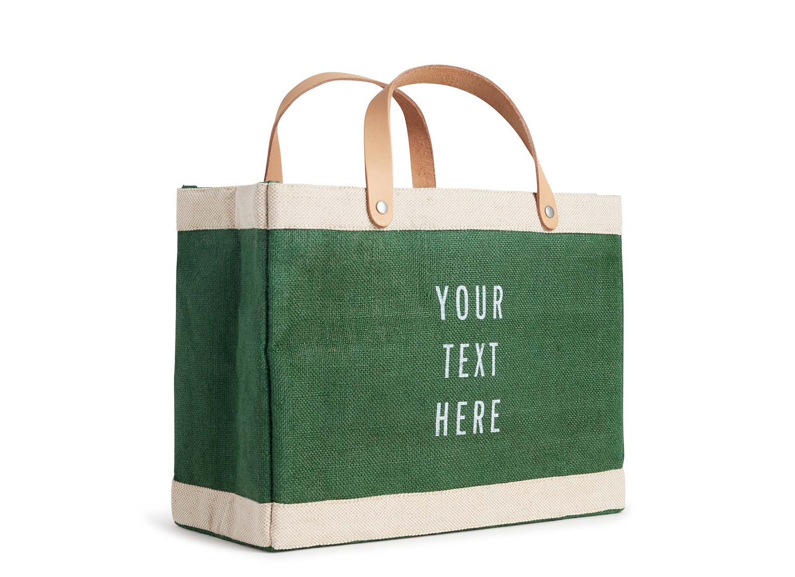 Customized Petite Market Bag in Field Green - Wholesale
