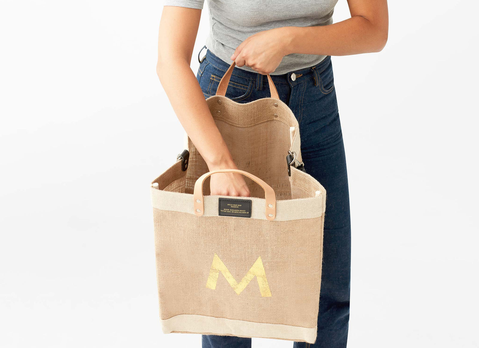 Customizable Gold Foil Detachable Market Bag | Artist Collaboration