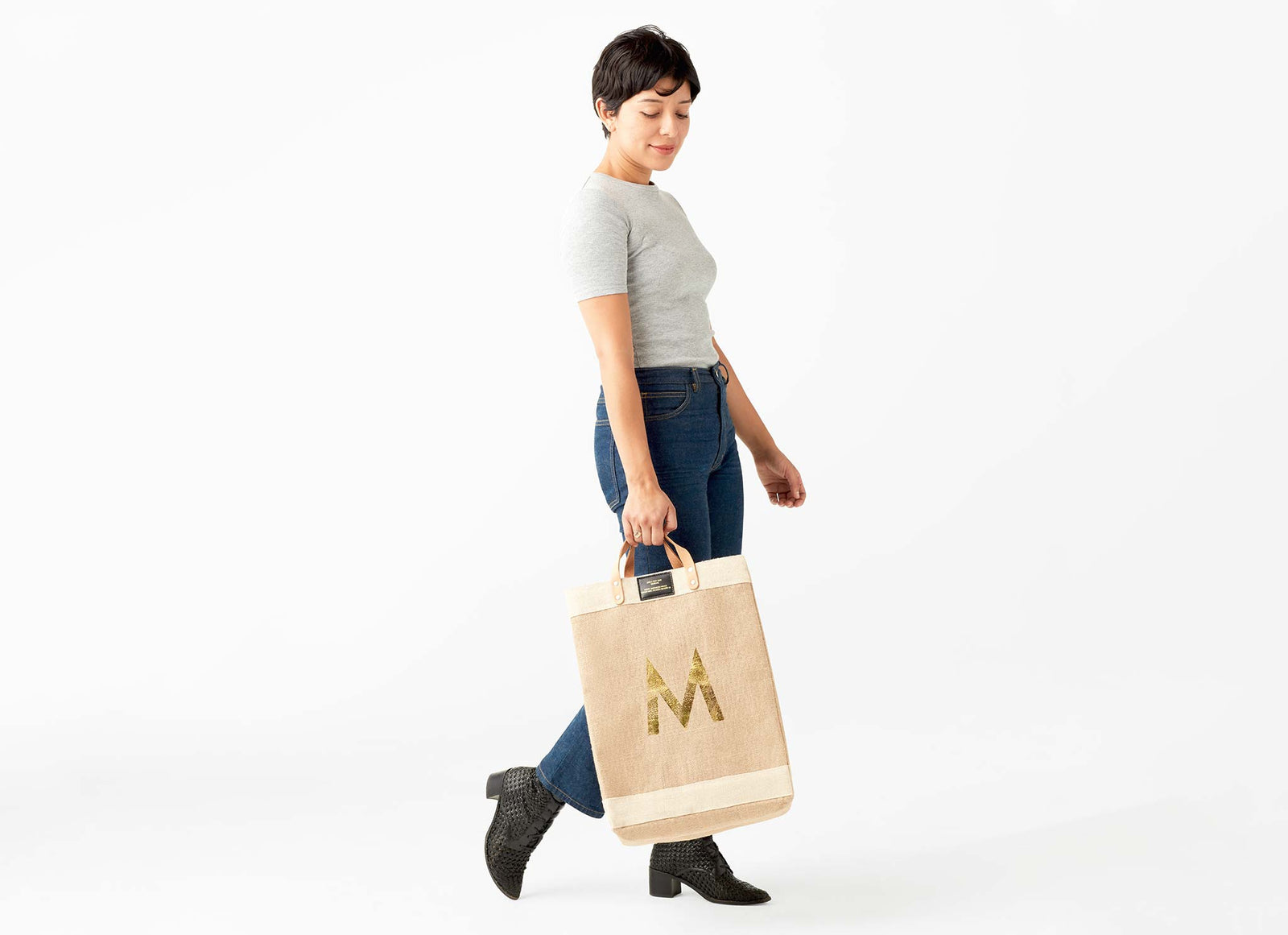 Customizable Gold Foil Detachable Market Bag | Artist Collaboration