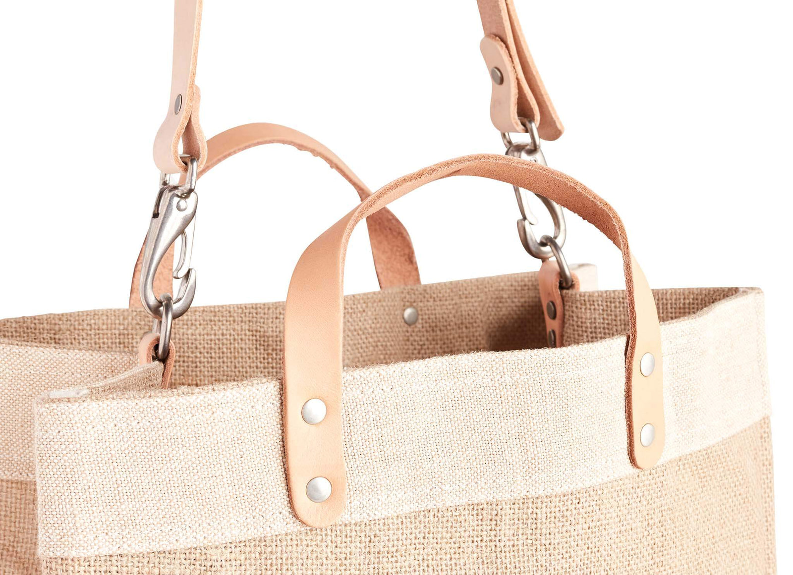 Market Bag in Natural with Strap - Wholesale