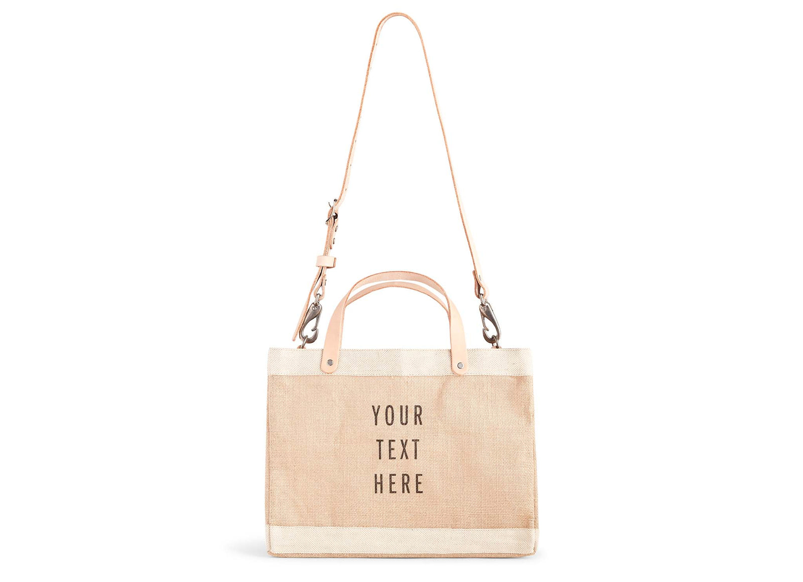 Petite Market Bag in Natural with Strap - Wholesale