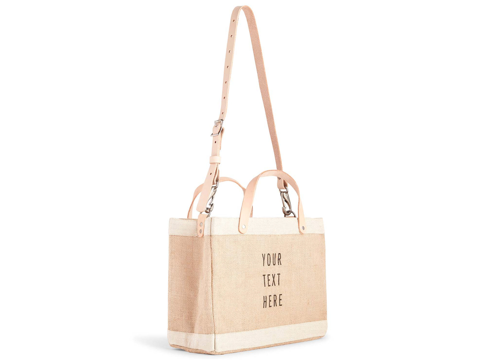 Petite Market Bag in Natural with Strap - Wholesale