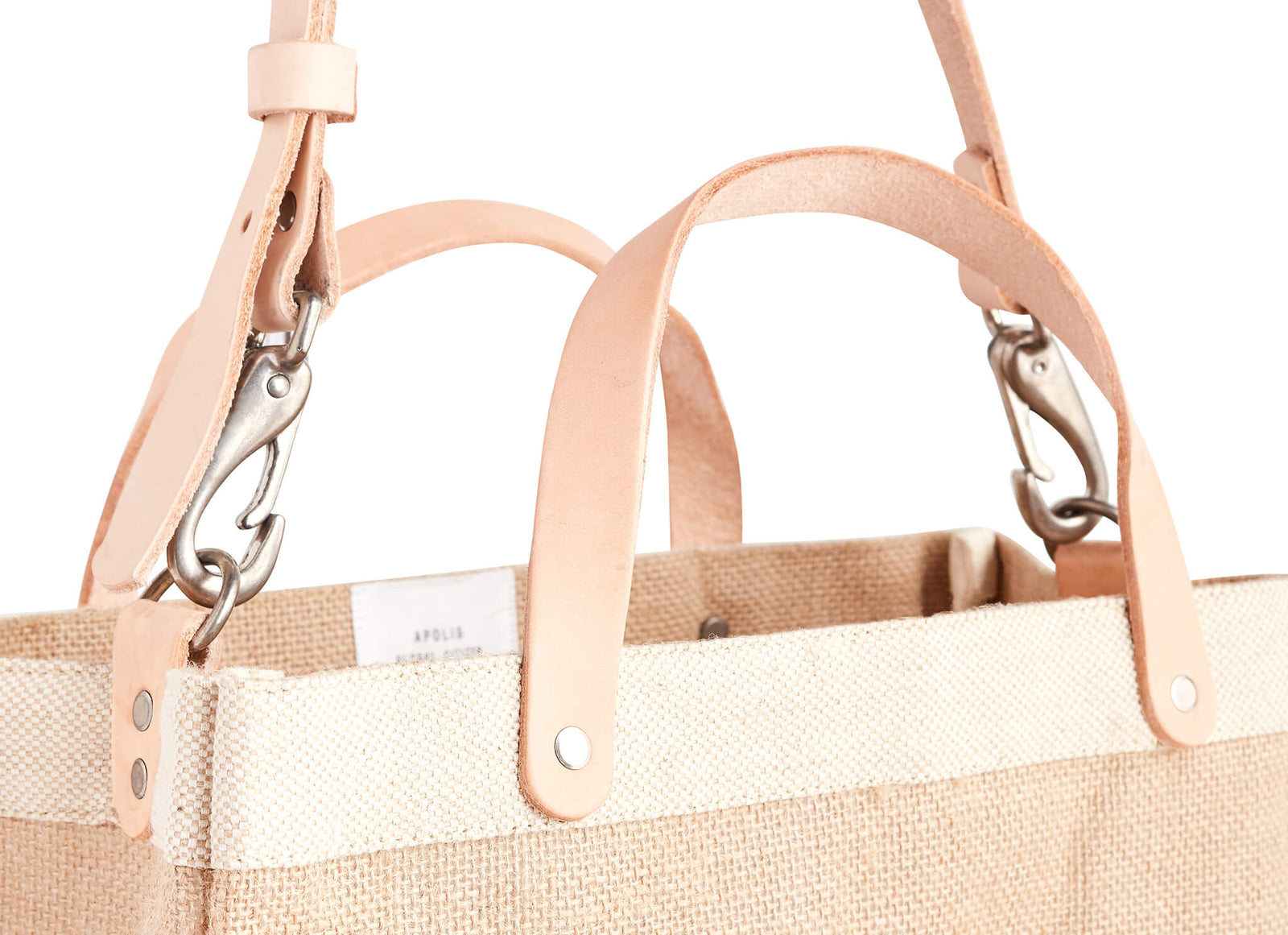 Petite Market Bag in Natural with Strap - Wholesale