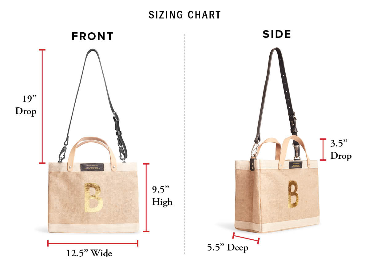 Customizable Gold Foil Detachable Handle Petite Market Bag | Artist Collaboration