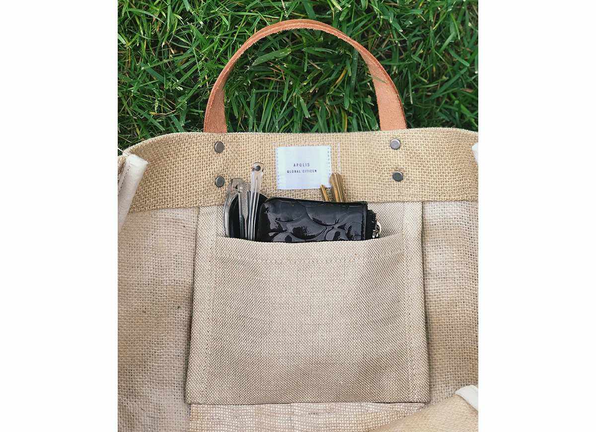 Petite Market Bag in Natural with Strap - Wholesale