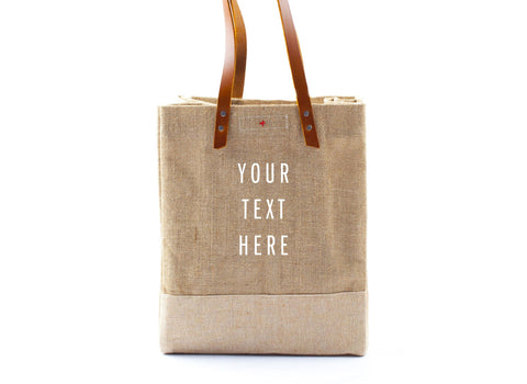 Customized Wine Tote in Natural - Wholesale, White