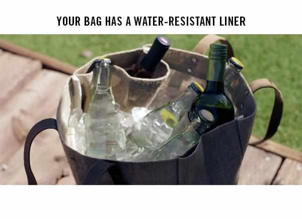 Customized Wine Tote in Natural - Wholesale