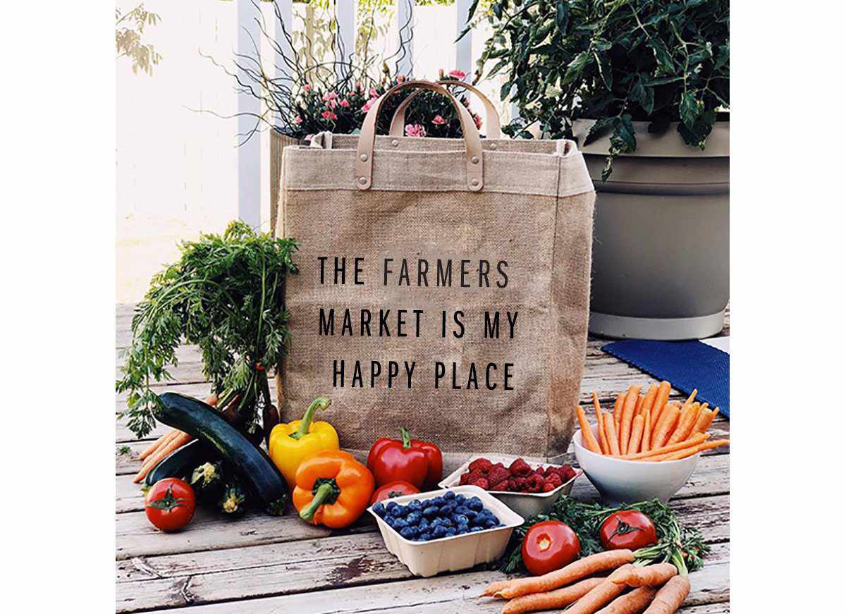 The Farmers Market Is My Happy Place Market Bag