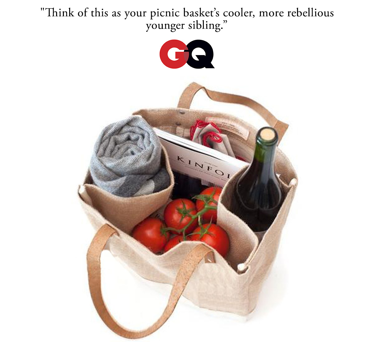 Customized Wine Tote in Natural - Wholesale